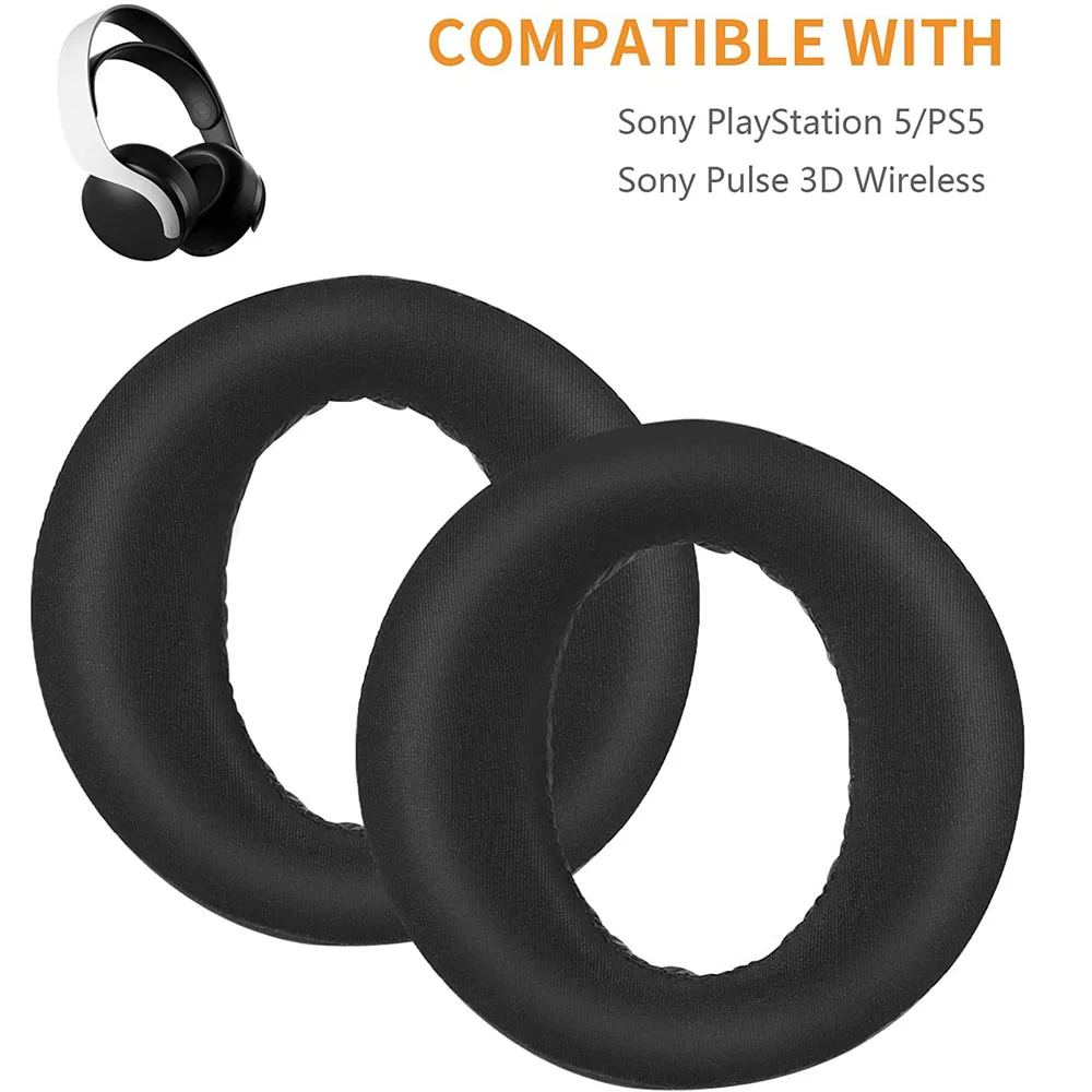 Poyatu PS5 Gel de resfriamento Earpads para Sony Playstation 5 Pulse 3D PS5 PS 5 Substituição Sem Fio Headset Ear Pads Almofadas Capa