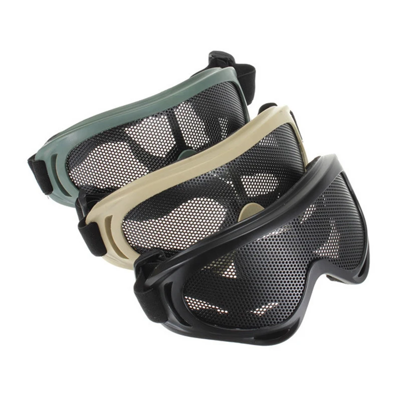 Outdoor Taktische Paintball Brille Brillen Eisen Draht Mesh Motorrad Bergsteigen Gläser Sicheren Schutz – Detail 3