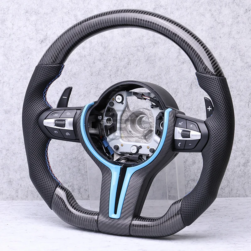 

True carbon fiber At twelve o'clock Steering Wheel For BMW F30 M5 M3 M2 M8 F10 E90 E89 F12 F13 E92 F20 F06 F80 F82 F83 F31