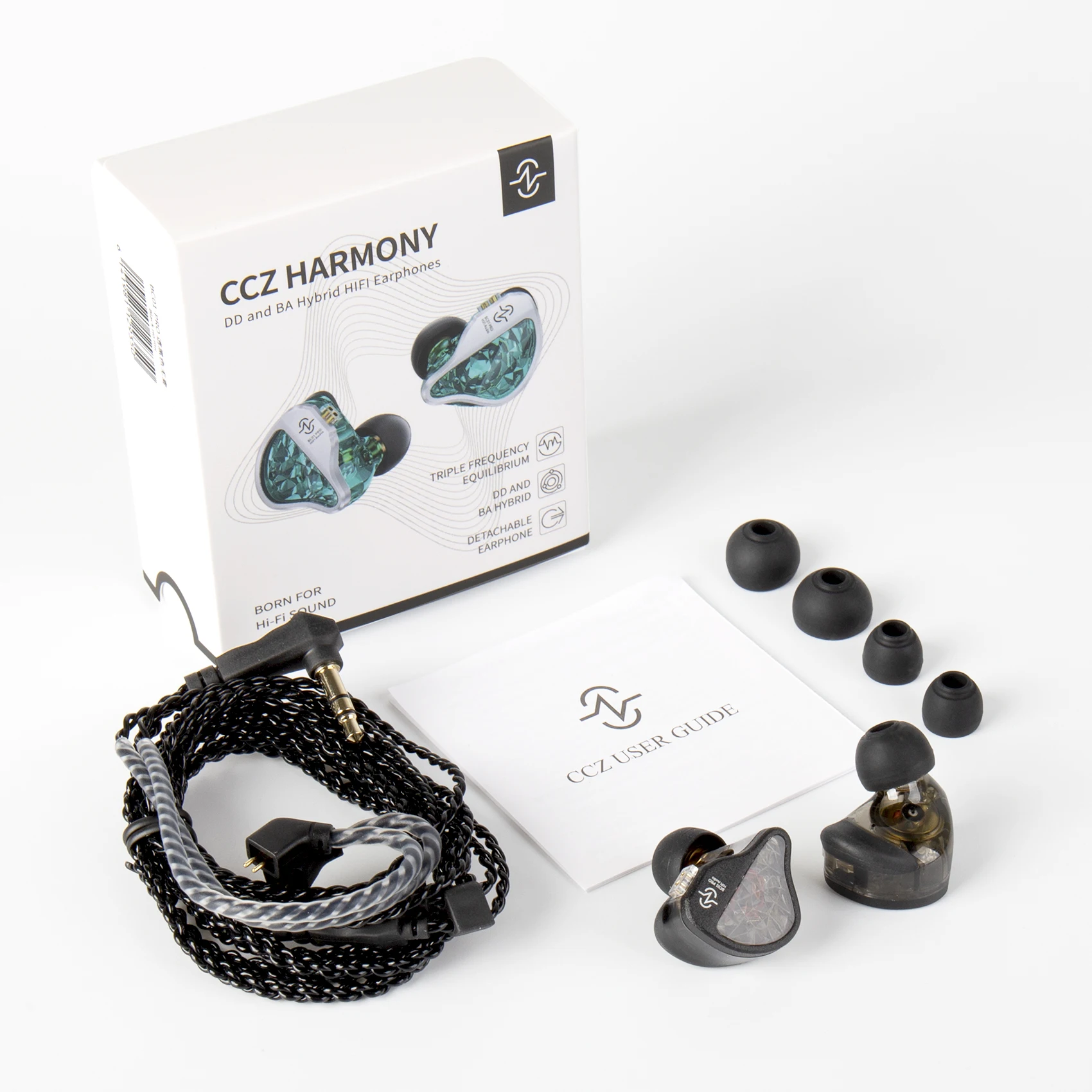 CCZ BC01 PRO DD&BA Earphones In-Ear HiFi Wired Headphones With Detachable Cable Microphone Stereo Bass Music Headset For Gifts