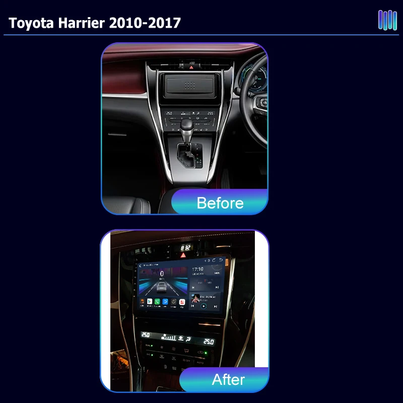 AI VOICE roadivox Android car radio for Toyota Harrier 2010 2017 stereo GPS Navigation video Multimedia Player tape recorder