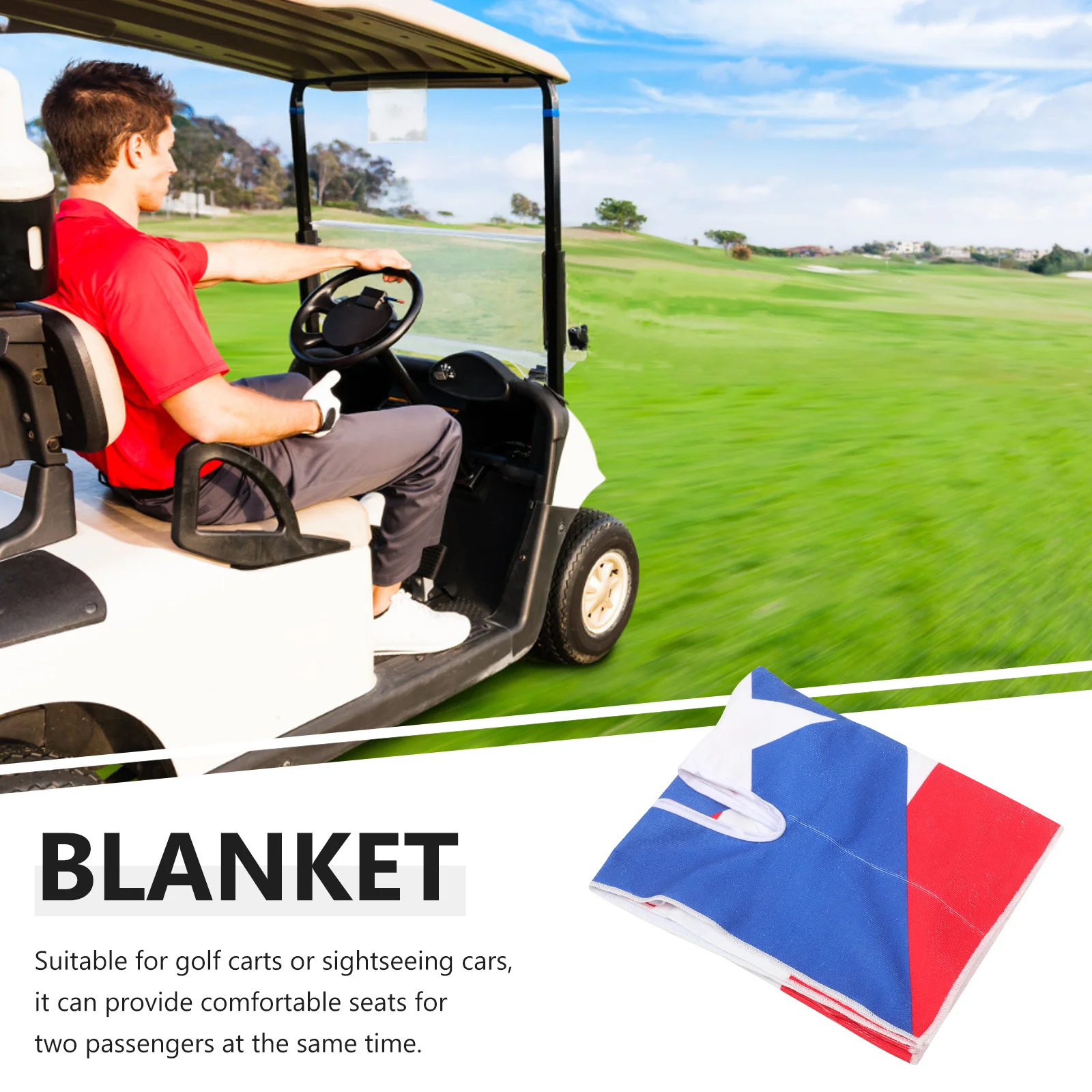 بطانية مقعد عربة الجولف، نمط العلم، غطاء حماية ناعم ومريح، وسادة مقعد عالمية، ملحقات عربة الجولف
