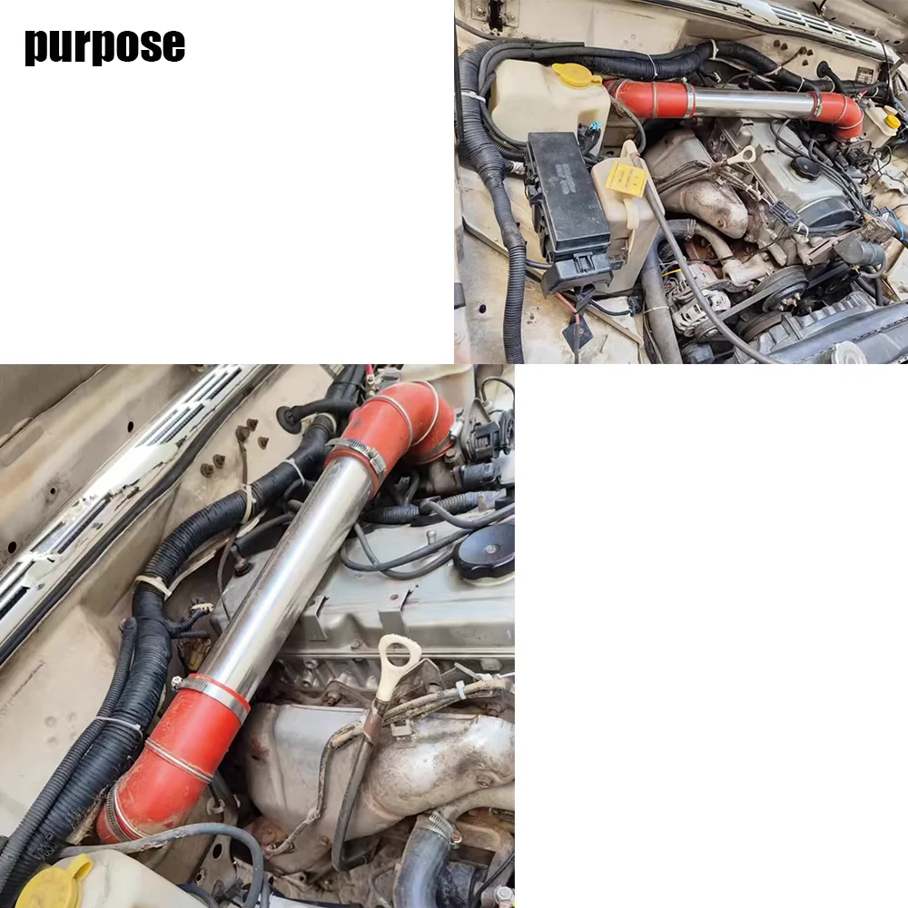 Tuyau d'admission en silicone pour automobile, 400-1000cm, fil d'acier résistant aux hautes températures, tuyau ondulé en tissu serré, tuyau d'admission congé turboc