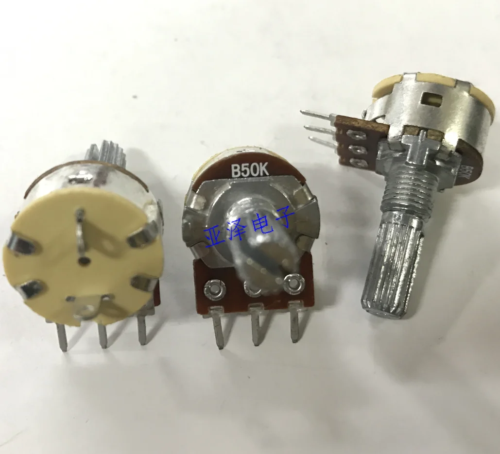 16 type single link rotary potentiometer with switch B50K axis length 20MM5 pin