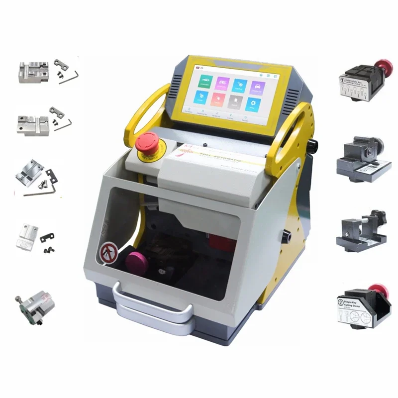 SEC-E9 Automatic Key Cutting Machine Newest Key Laser Making Machine Car Duplicating Cutter Locksmith Tools 4 Clamp 120W