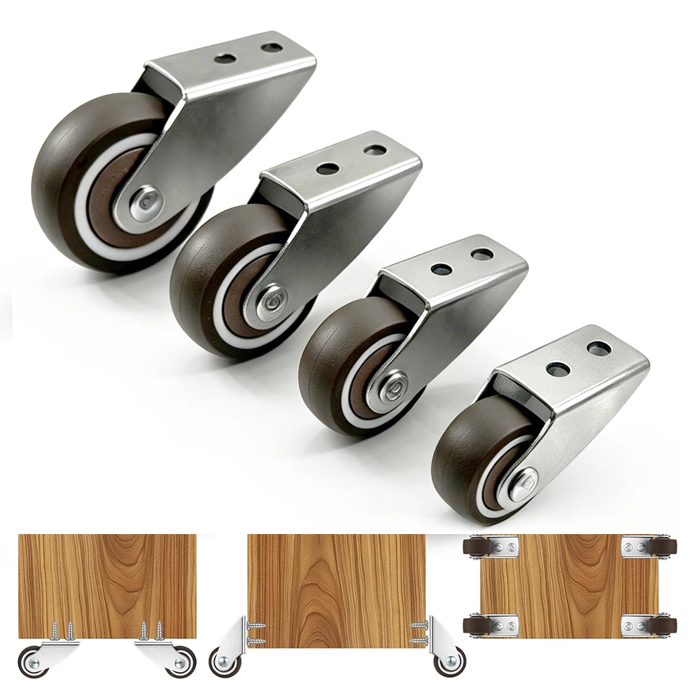 Rodízio para Móveis, Roda de Suporte Antiflexão para Portas/Portões, Rodízios de Borracha Silenciosos para Móveis, Portas, Portões de Cerca, Suportes de Painéis Publicitários