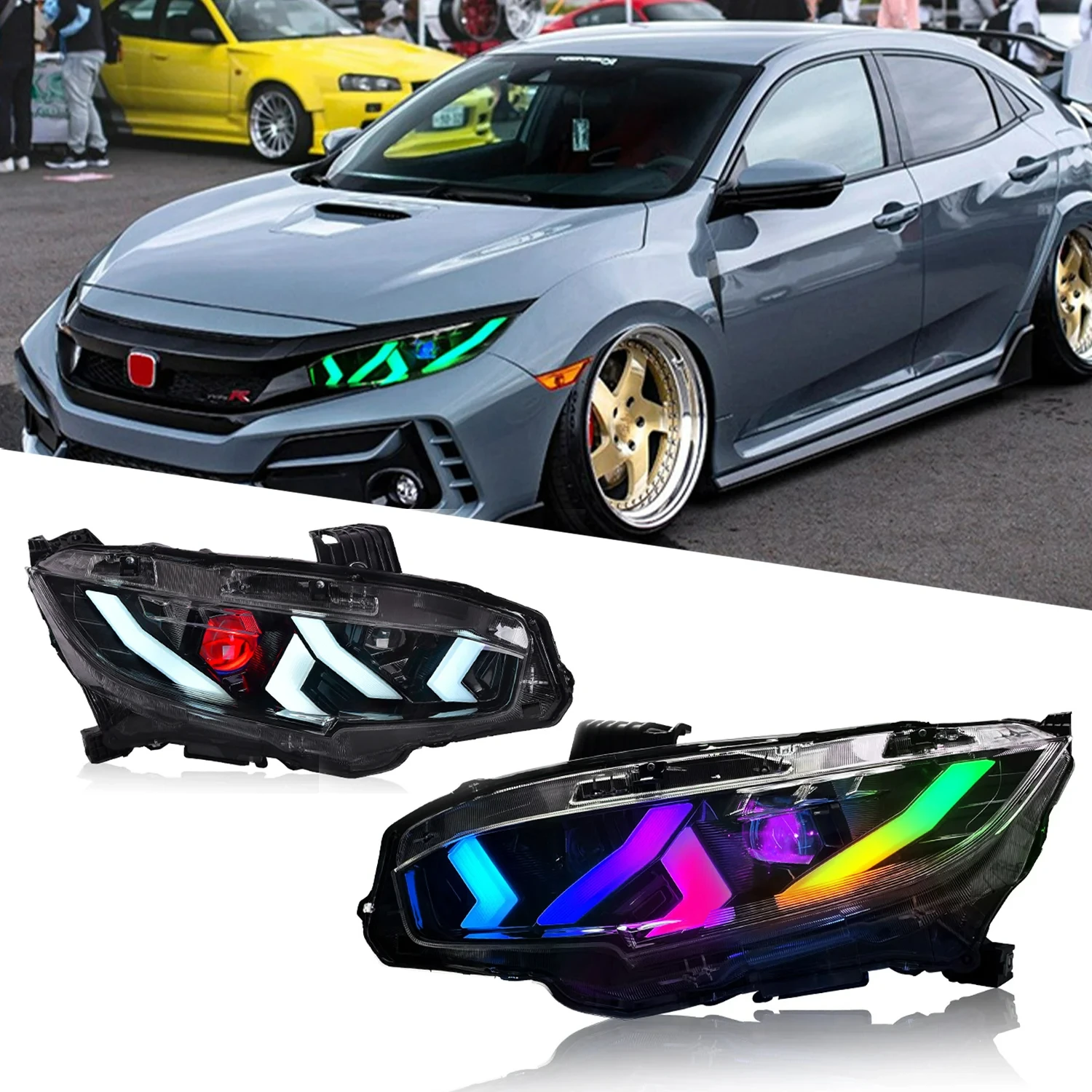 

Exclusive Production for The 10th Generation Civic Sedan Hatchback Si Type R Headlights