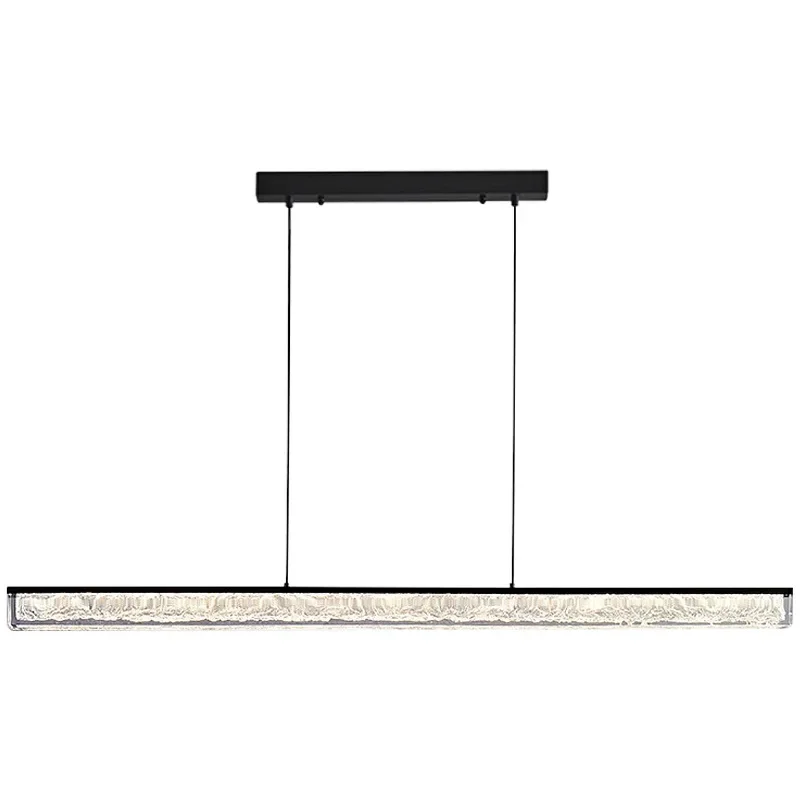 Chandelier modern minimalist bar table creative dining room designer high-end one-word strip