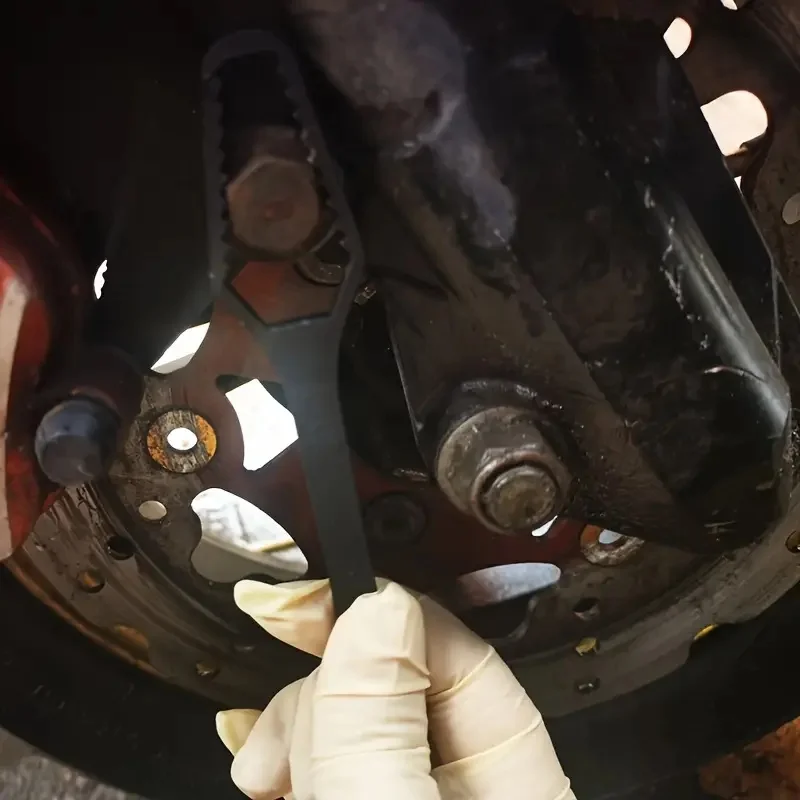 1 قطعة مفتاح ربط عالمي مزدوج الأطراف أسود 150 مم، مفتاح ربط قابل للتعديل ذاتي الشد، أدوات يدوية #4