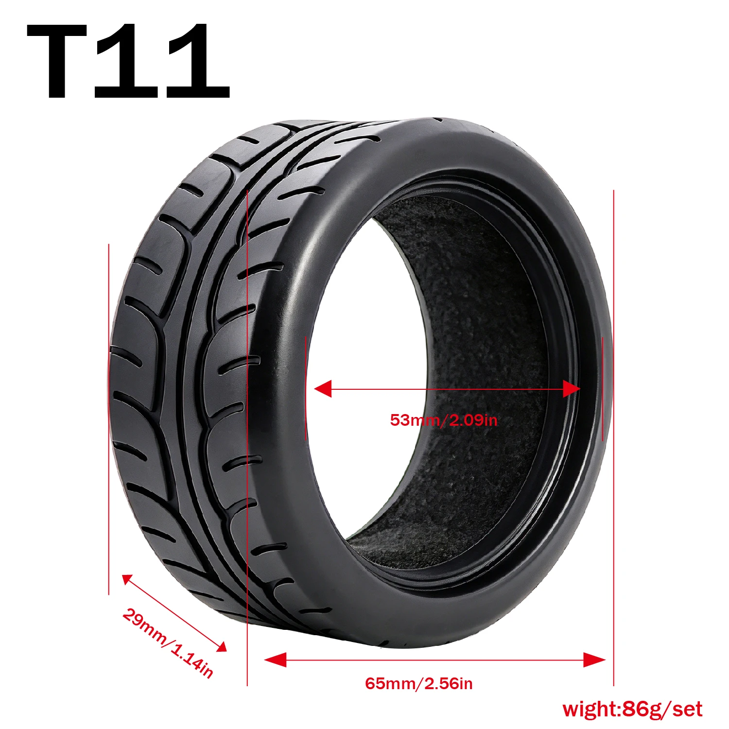 1:10 On-Road Racing Tires High Grip Hot Melt Rubber for Tamiya HPI HSP HPI HIMOTO REDCAT 94123/94122/94103 Upgrade Parts - view 6