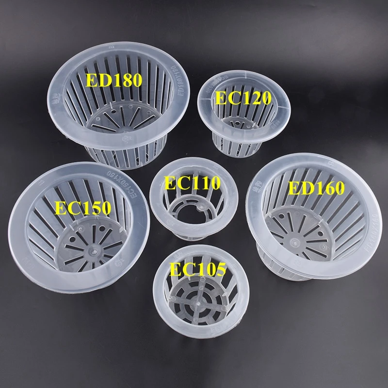 5Pcs Thicken Plastic Hydroponic Colonization Mesh Pot Plant Growth Flowerpot Orchids Soilless Growth Net Basket Nursery Tray