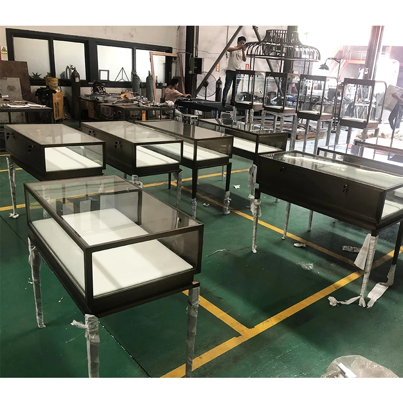 

Customize.Antique Gold Luxury Jewelry Display Cabinet Factory Direct Luxury Jewelry Store Furniture New Zealand's Best Selling S