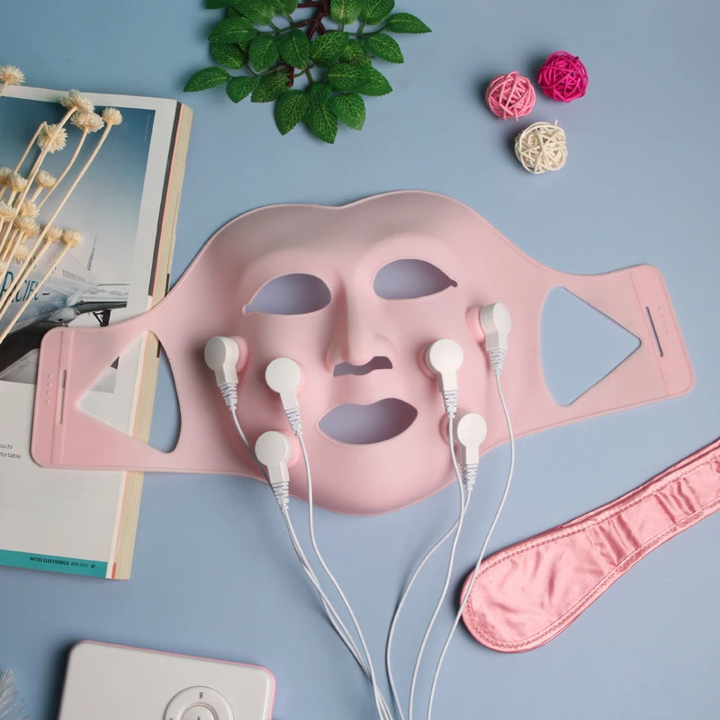 Masażer do twarzy EMS Lifting Terapia Przeciwzmarszczkowa Pielęgnacja Skóry Nawilżająca Maska LED Uroda Dom
