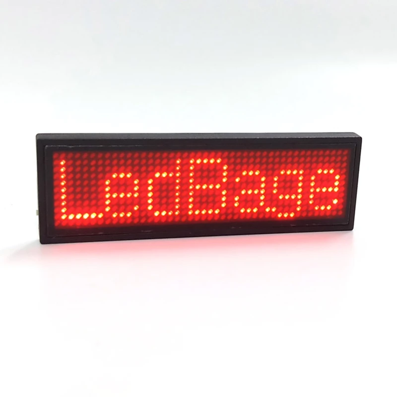 Bluetooth LED Name Badge Mini LED Name Plate Panel APP Programmable Scrolling Text LED Name Tag Electronics LED Display Badge