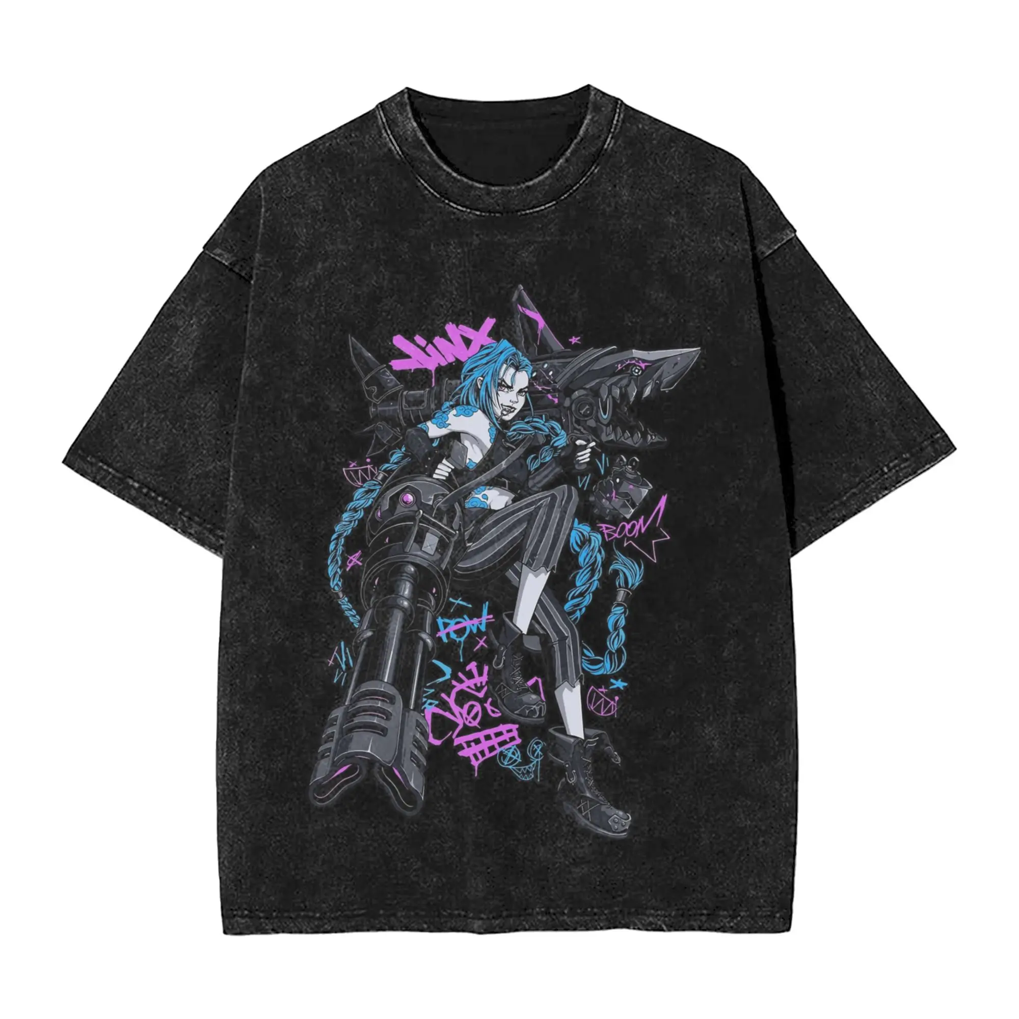 

Jinx Arcane T Shirt You Got Jinxed Harajuku T Shirts Short-Sleeved Y2K Classic Tshirt Summer Cotton O Neck Big Size Top Tees