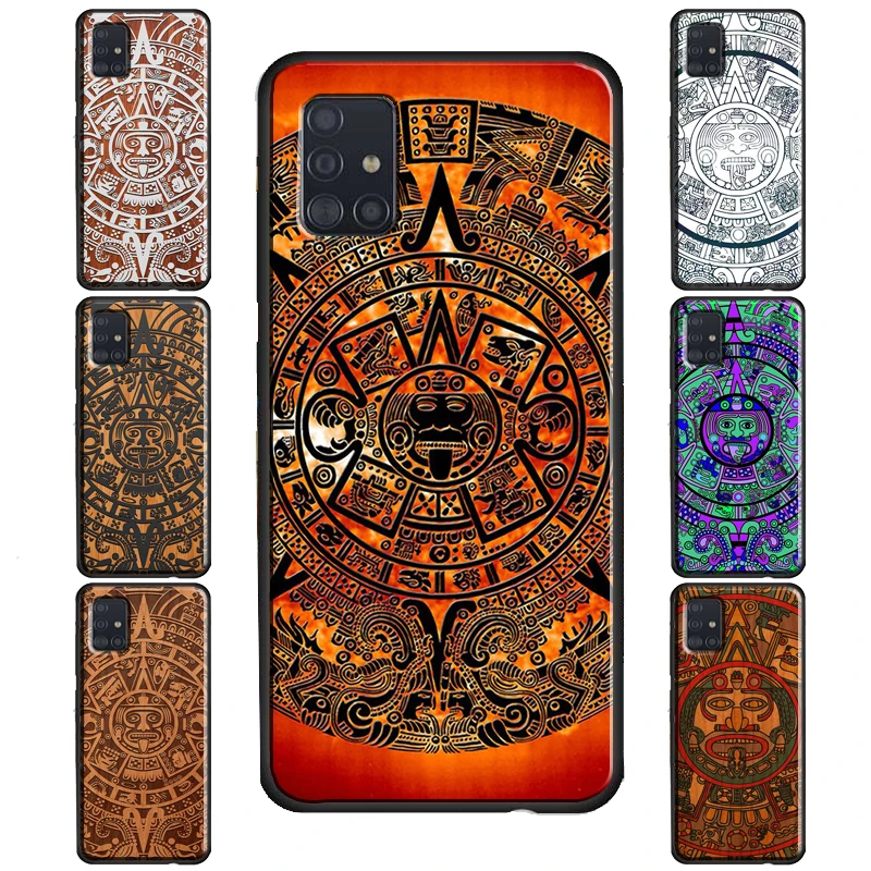 Mayan Calendar Wood Pattern Case For Samsung Galaxy S20 FE S22 S21 Ultra S8 S9 S10 Note 10 Plus S10e Note 20 Ultra