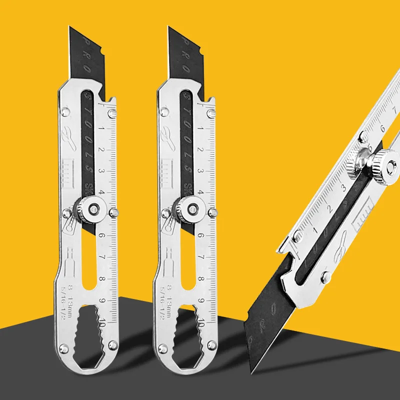 10 In 1 Box Cutter Utility Knife Multifunction Art Knife Heavy Duty All Steel Thickened Industrial Paper Cutter Waterproof