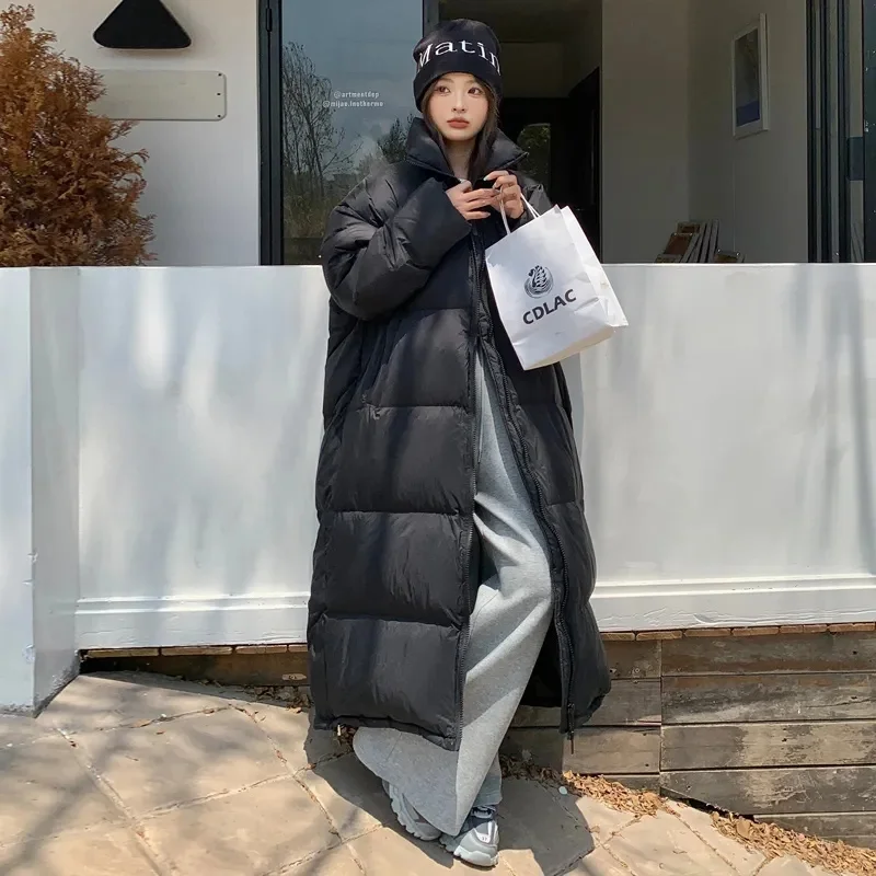 Parka manteau femme 2025 mode vers le bas coton veste épaissir hiver ample longue veste femme coupe-vent imperméable vêtements d'extérieur chauds