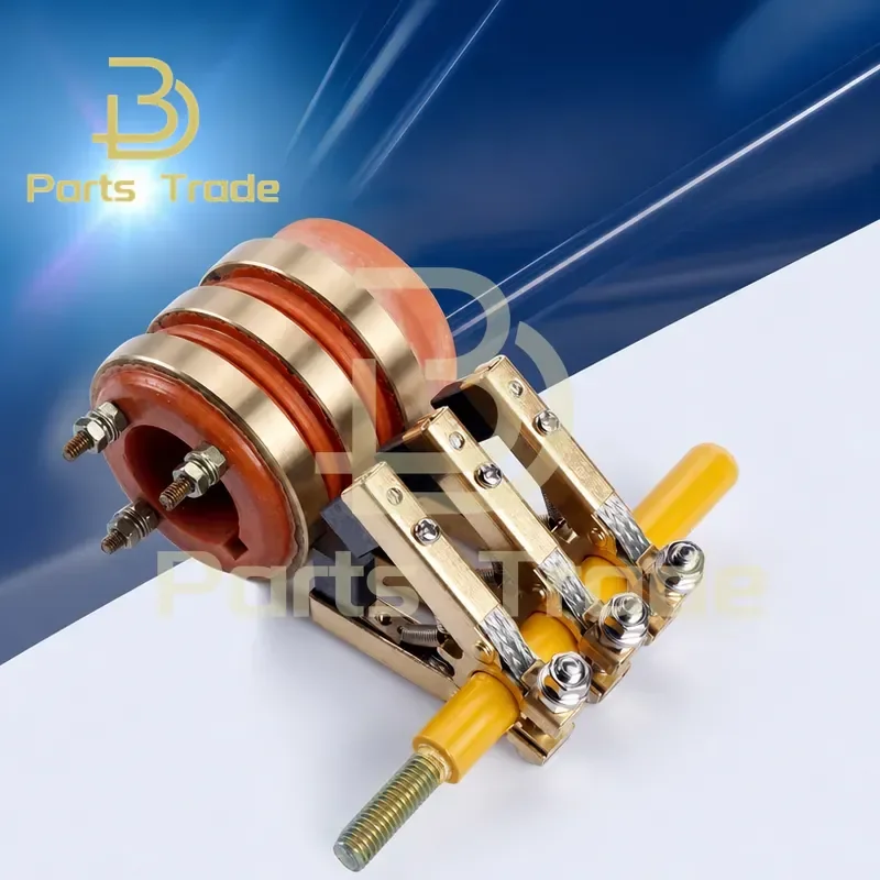 for 2 Way 3 Way 4 Way Collector Ring Assembly Conductive Slip Ring Copper Carbon Brush Holder Packer Seals Return Copper Ring