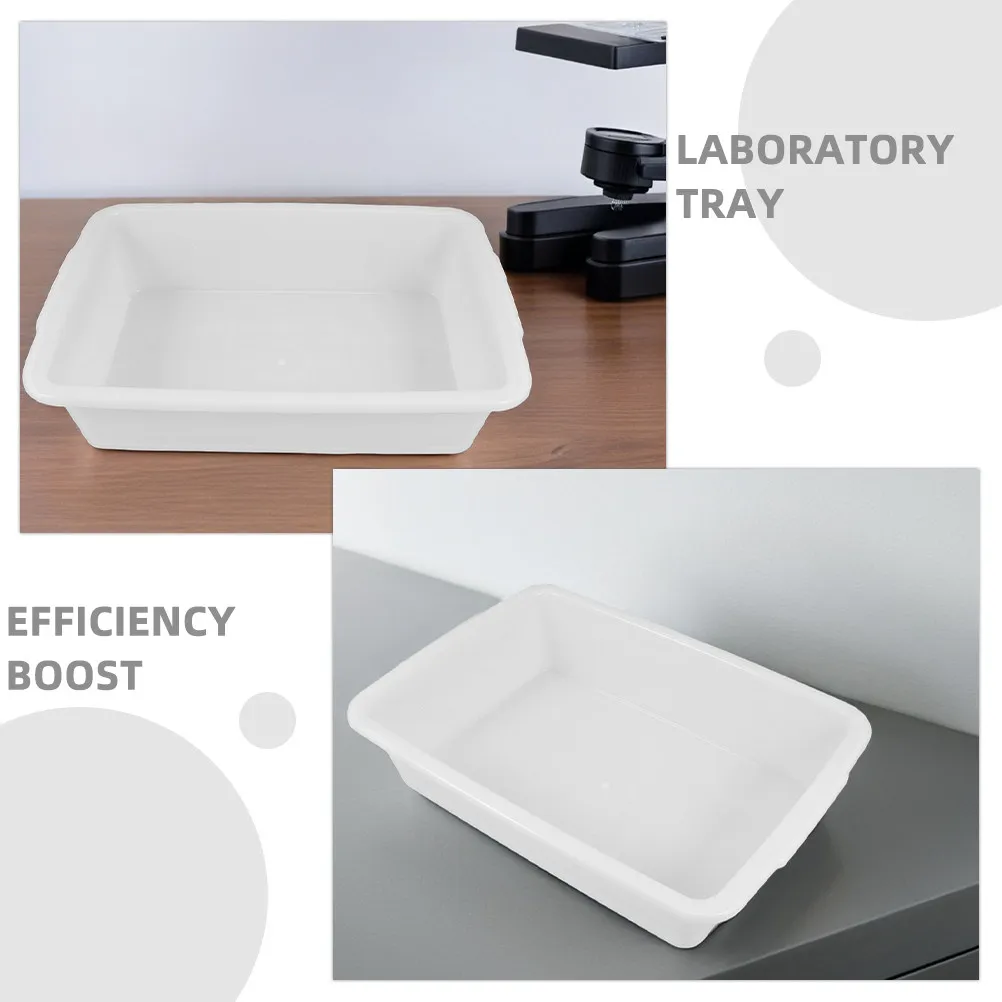 Laboratory Tray 7cm Deep Plastic Chemical Reagent Storage Tray – Leak-Proof Multi-Functional Experiment Organizer