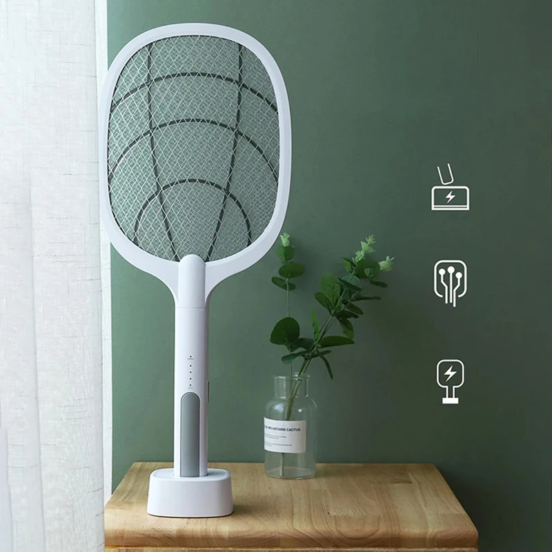 Handheld Home Electric Fly Mosquito Swatter Racket  Insects Killer Home Garden Pest Bug Anti Mosquito Fly Trap Lamp