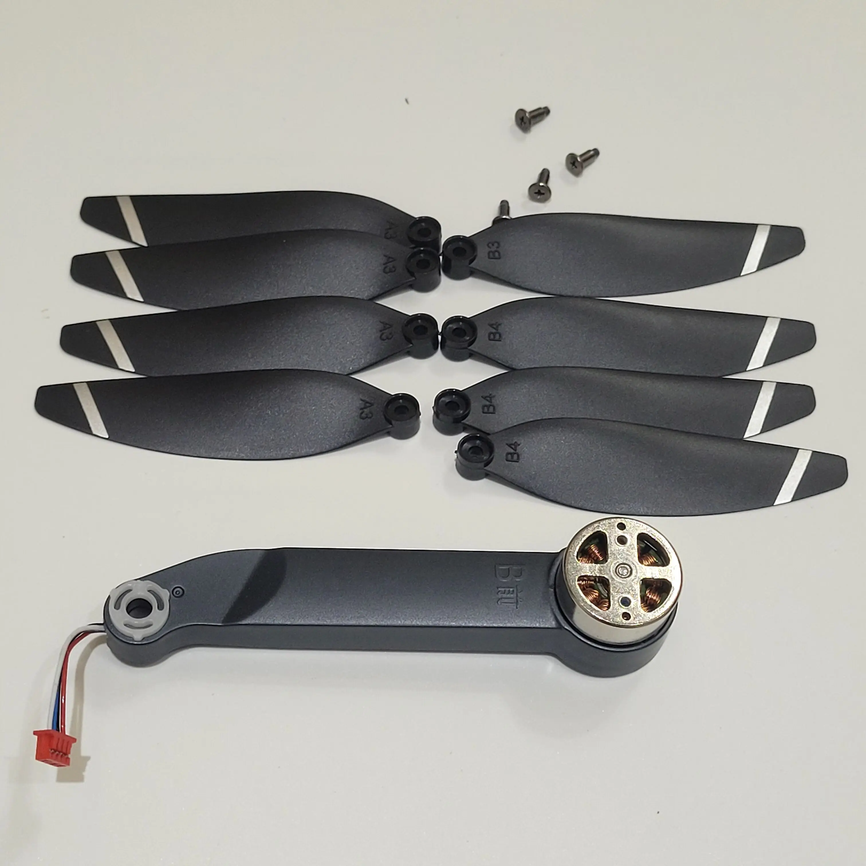 Braço B dianteiro para drone S136 com lâmina de hélice de 8 peças para drone GPS S136 acessório de braço de motor quadricóptero sem escova