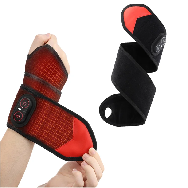 AB43-3-Temperature Heat Cordless Wrist Heating Pad 1 Pair For Hands, Wrists Elbows Pain Relief For Arthritis,Typing Gaming