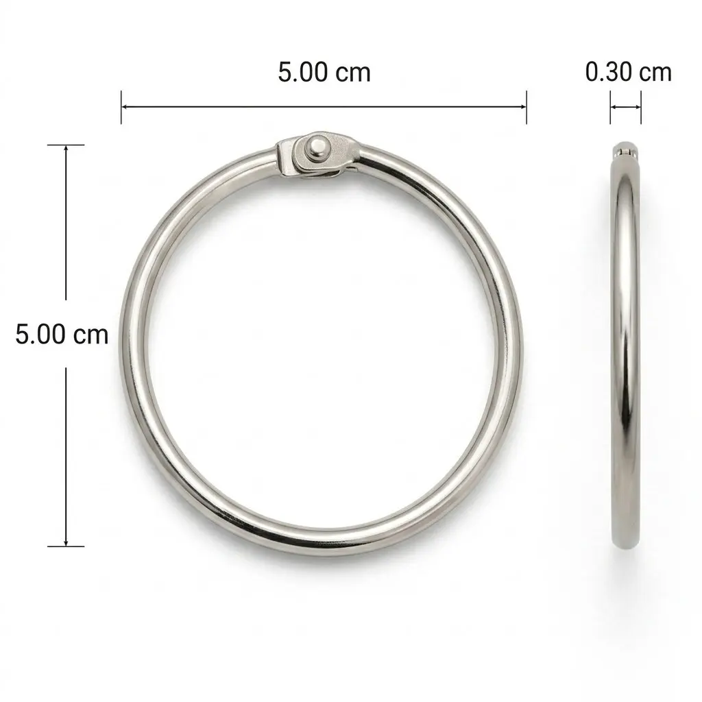 25Pcs Metal Binder Rings Smooth Surface Practical Loose Leaf Rings for Notepad Scrapbook DIY Binding Binder Ring