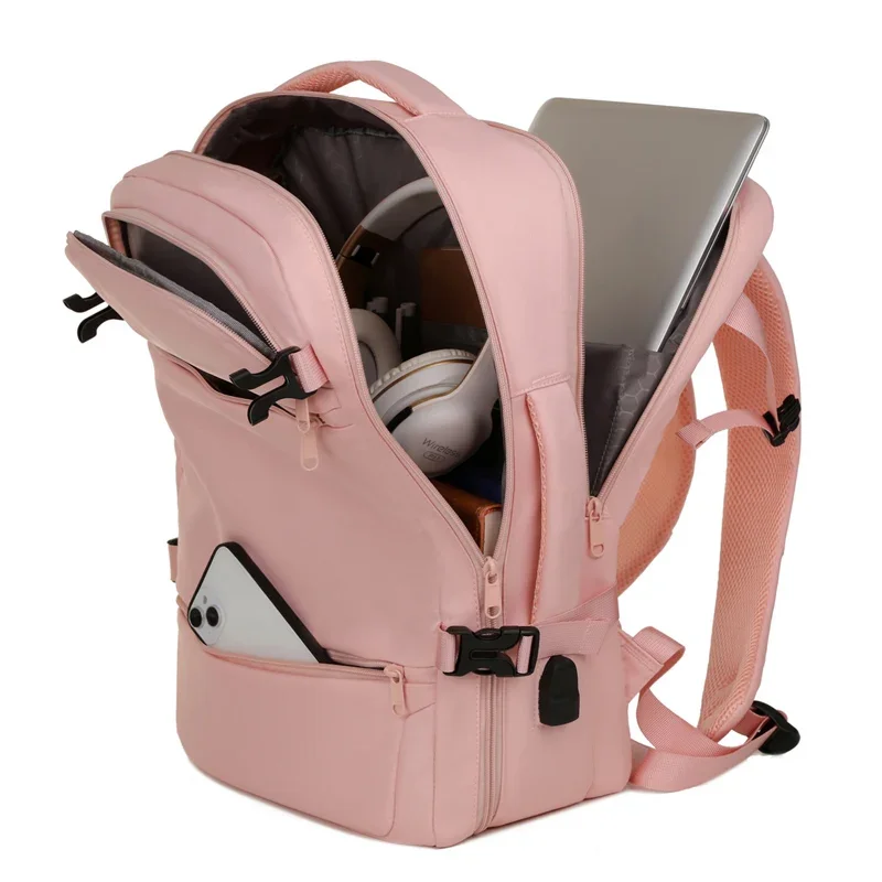 Travel Backpack Cabin Laptop Backpacks Pink Unisex Men Women School Bags