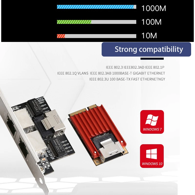 게임용 PCIE 카드 RJ-45 LAN 어댑터 랜 카드 미니 PCIE-이더넷 어댑터 고속 미니 PCI-E 기가비트 네트워크 카드 (데스크탑용)