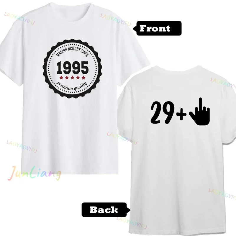

1975 1985 1995 Y2k Одежда 30th 40th 50th Birthday Friend Подарок Мужская одежда Унисекс Harajuku Уличная одежда Оригинальные мужские футболки