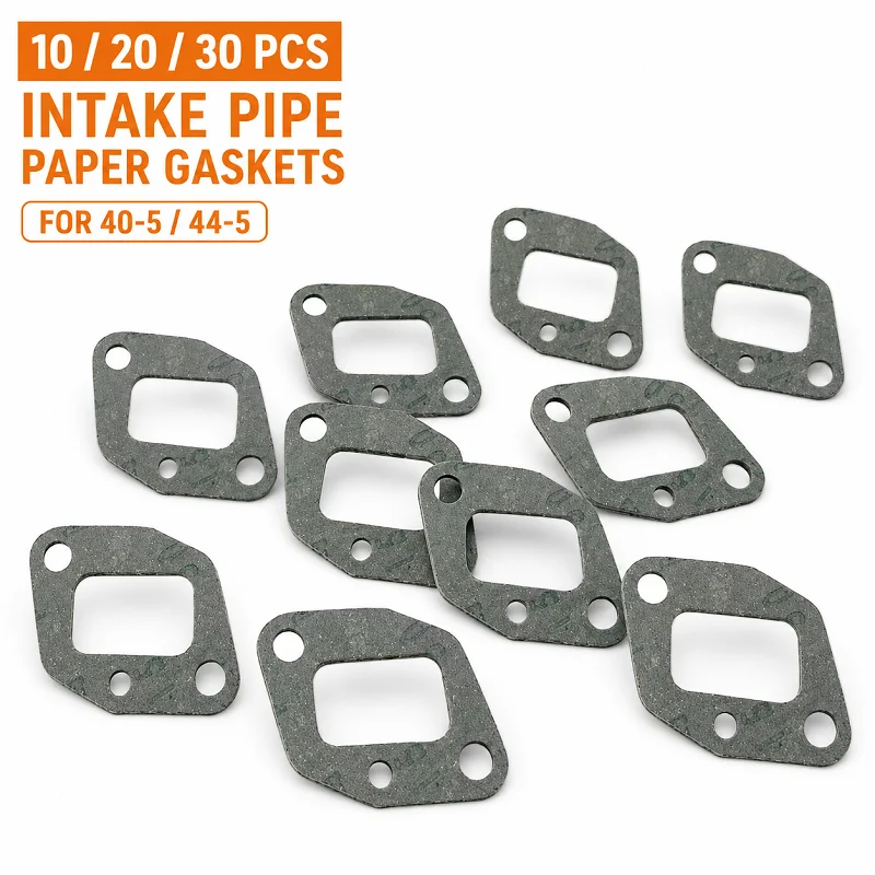 10/20/30Pcs Carburetor Intake Pipe Paper Gaskets for 40-5 44-5 Brush Cutter Grass Trimmer Engine Spare Parts