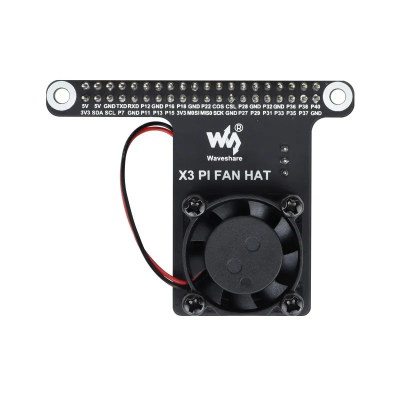 2PCS/LOTS Waveshare X3 PI FAN HAT,Cooling Fan Expansion Board For RDK X3 Development Board, With 40PIN GPIO Adapter Header