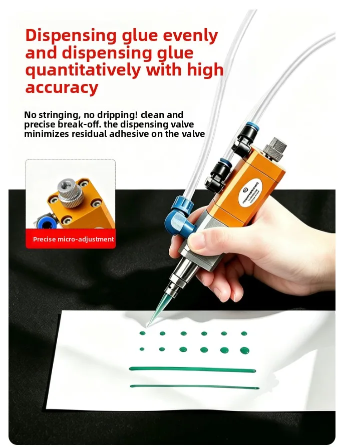 Precision Pneumatic Dispensing Valve MY-3131 Anti-drip Suck Back Epoxy Silicone Resin Glue Applicator