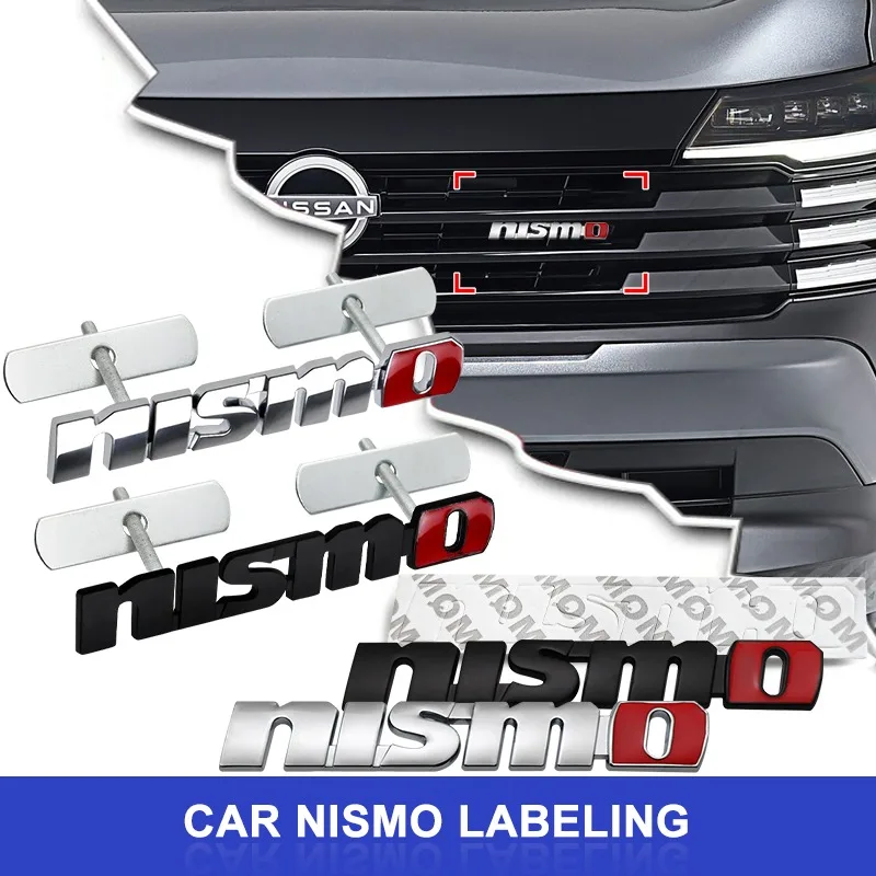 1 pçs nismo grade dianteira do carro emblema emblema adesivo tronco traseiro decalques para nissan nismo 370z gtr almera tiida juke qashqai 350z