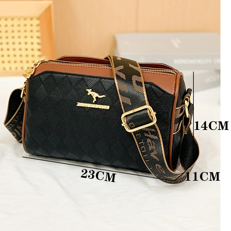 Luxury High Quality Women Messenger Bag Famous Designer Lady Shoulder Bags Fashionable Checkered Trendy Crossbody Bolsas Sac A