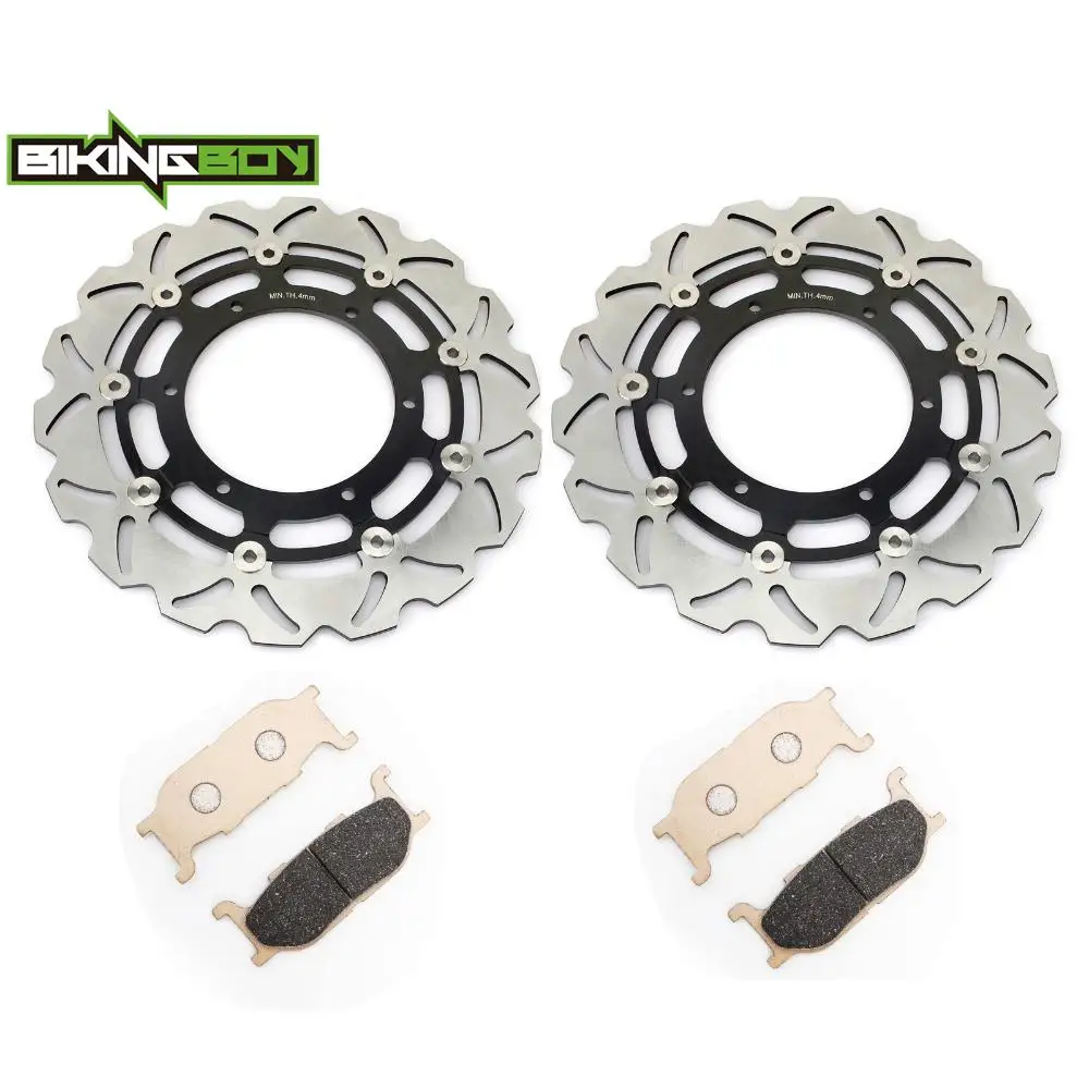 BIKINGBOY For Yamaha XVS 950 V-Star XVS950 Drag Star Tourer 2009 2010 2011 2012 2013 2014 Front Brake Disks Discs Rotors + Pads