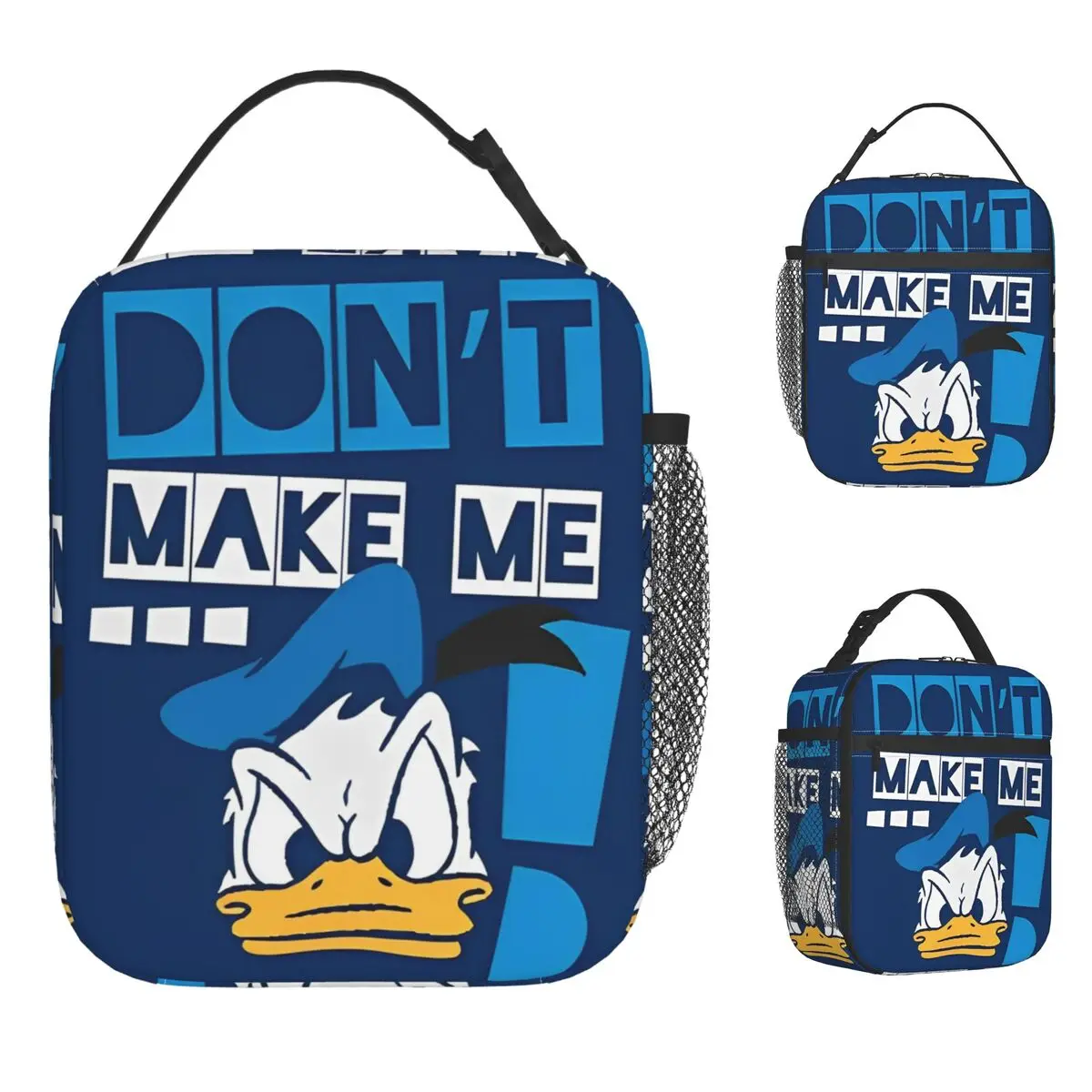 

Милый мультяшный Дональд Дак Изолированные сумки для обеда Термосумка Контейнер для еды, большой ланч-бокс, сумка для еды, сумки для колледжа, пикника