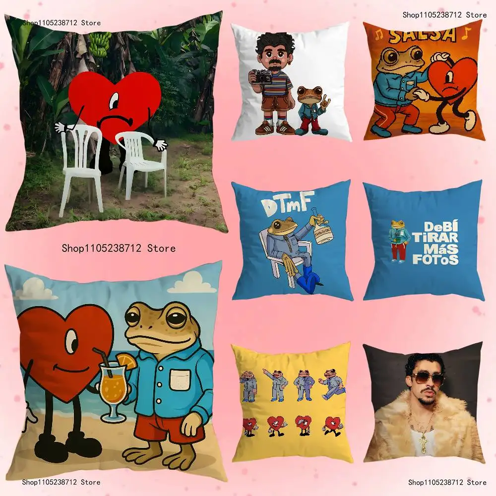 

B-Bads B-Bunnys Pillow Covers Cartoon Sofa Decorative Home Double-sided Printing Short Plush Cute Cushion Cover