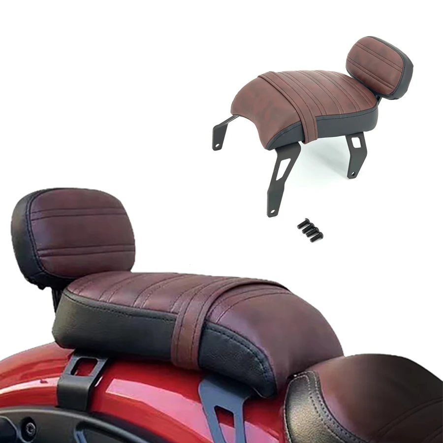 

Panical Detachable Passenger Seat Backrest Motorcycle Seat Sissy Bar Back Seat For Indian Scout Bobber 2018-2024 Brown