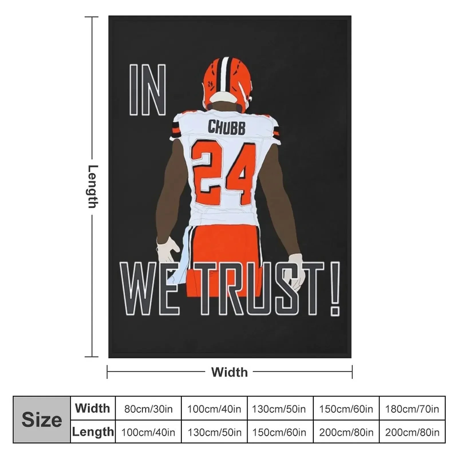 Nick Chubb T-ShirtIn Chubb We Trust! Throw Blanket heavy to sleep Moving Soft Beds Blankets