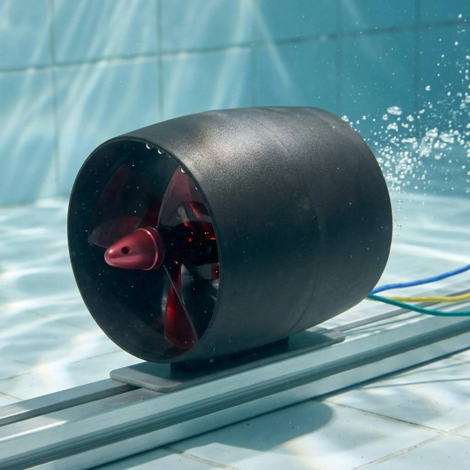 Brushless Underwater Thruster Black Housing Underwater Thruster Propeller Motor Single Unit Compact Marine Hardware Matte