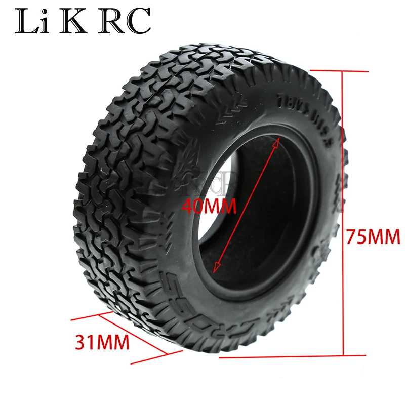 

4PCS 1.55 inch rubber tires for 1/14 RM8 steel RC rock crawler remote control car tires