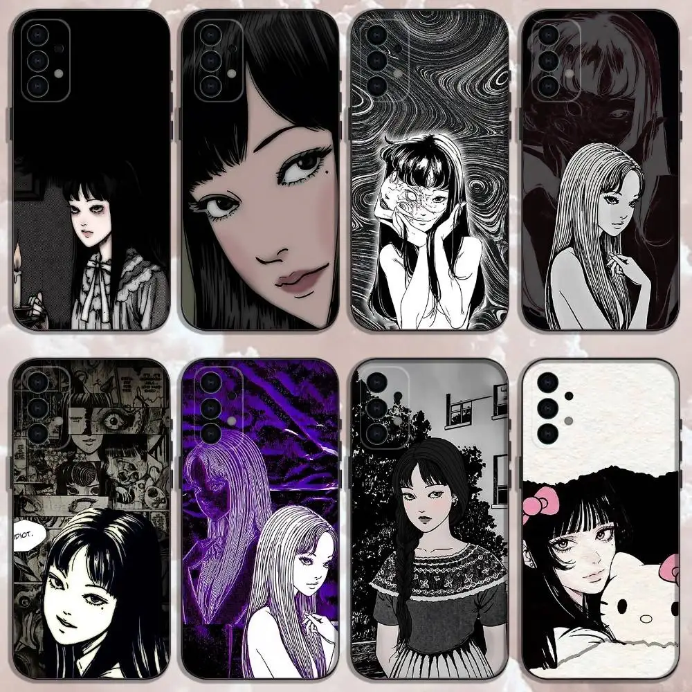 

Tomie Junji Ito Phone Case For Samsung Galaxy A13,A21s,A22,A31,A32,A52,A53,A71,A80,Soft Black Shell