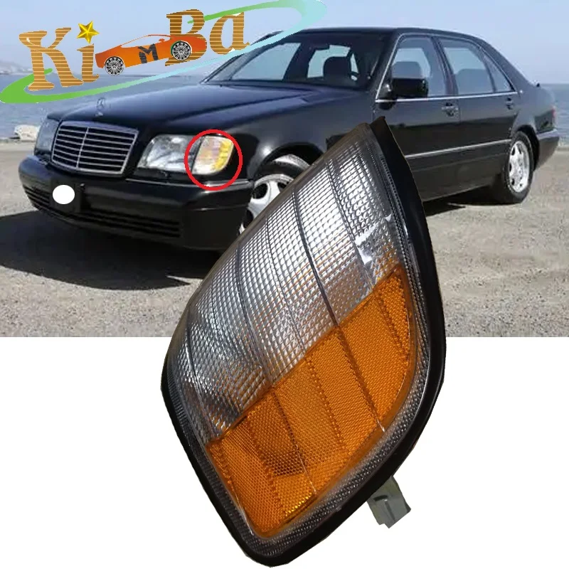 KIMBA USA For Benz W140 S280 S300 S320 S500 S600 1992-98 Front Side Fender Light Corner Turn Light Headlight Marker Signal Lamp