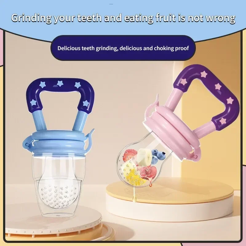 3 PCs Baby Fruit and Vegetable Teether Food Supplement Bite Le Silicone Baby Feeding Tableware Fresh Food Feeder