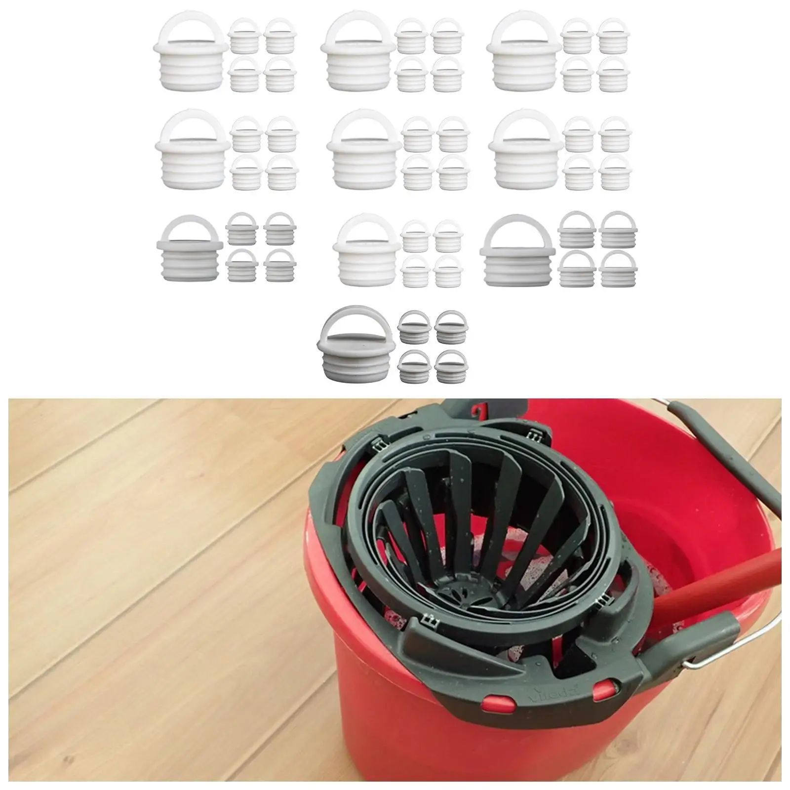 5 Pieces Mop Bucket Plugs Replaces Drain Plugs for Kitchen Bathtub Bathroom