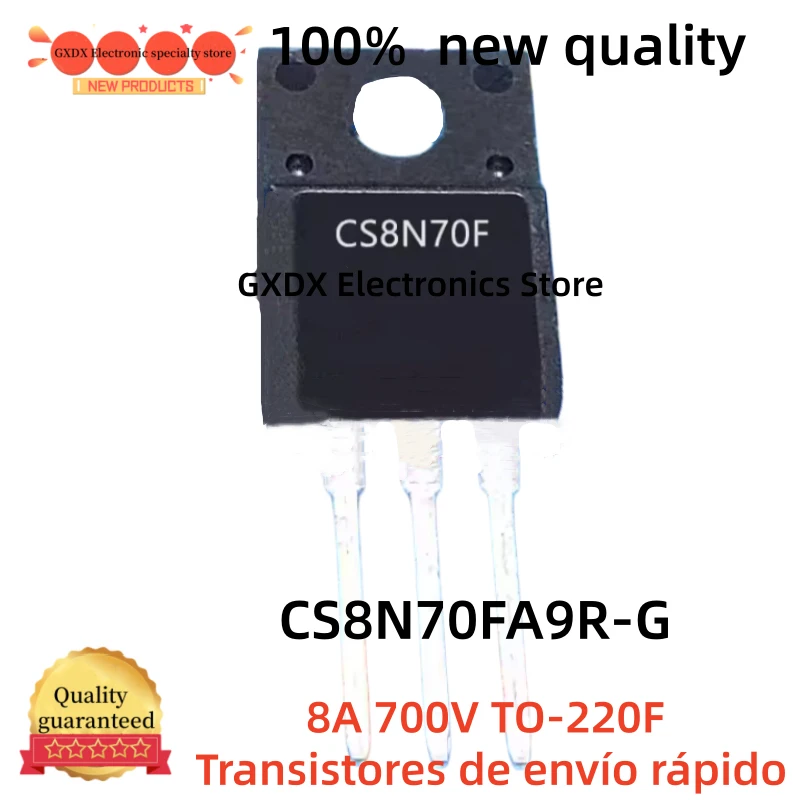 10-20-30-40-50Pcs 100% New CS8N70F CS8N70FA9R-G 8A 700V TO-220F Transistors Guaranteed Fast Shipping