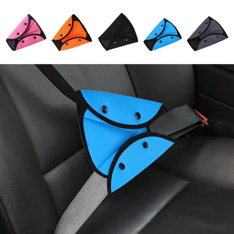 Car Seat Belt Adjuster Car Safe Fit Seat Belt Triangle Child Protection Seat Belt Limiter Infant Baby Safety Monitor Accessories