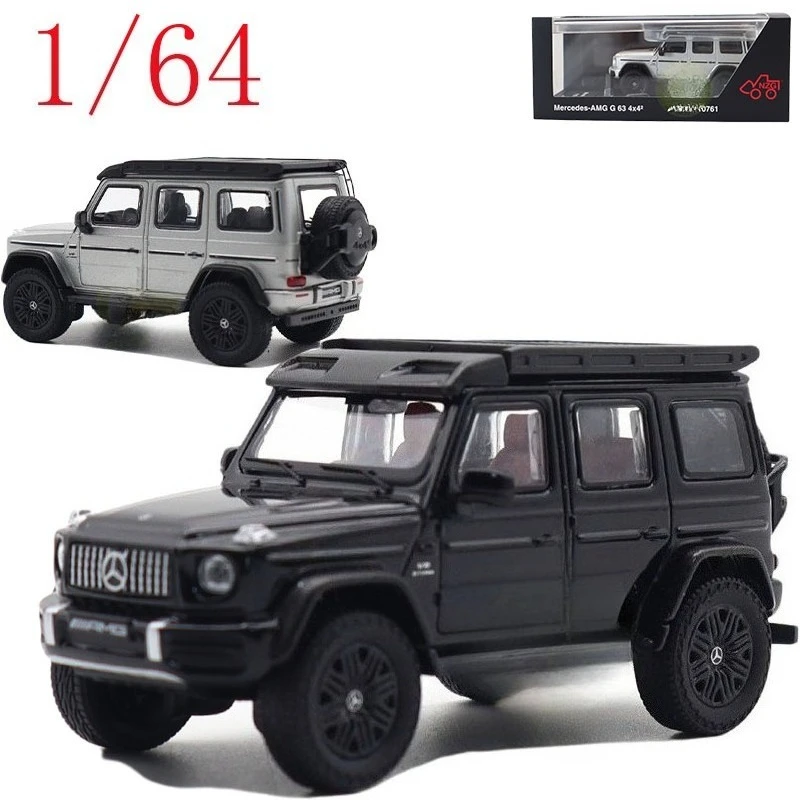 KENGFAI литой под давлением масштаб 1/64 Mercedes-Benz AMG G63 4x42 2023, издание, модель автомобиля из сплава, игрушки для мальчиков, подарок